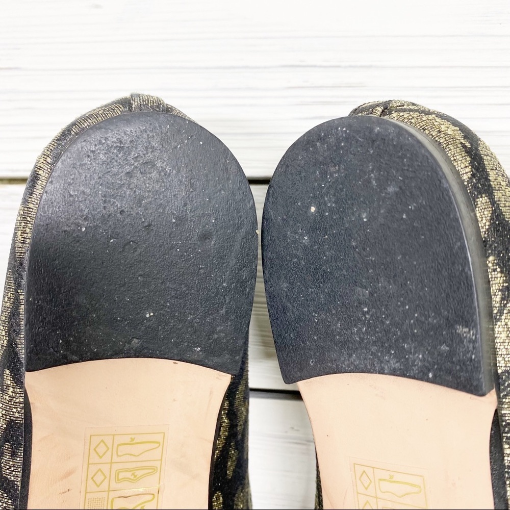 J. Crew Metallic Leopard Jacquard Smoking Flat Loafers Shoes 6.5 - Picture 6 of 11